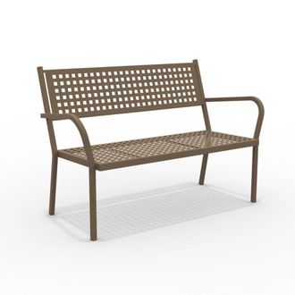 MondoViro Banco de jard&iacute;n apilable de metal cobre 148x53 cm 85h