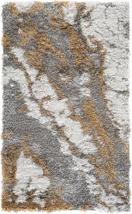 Safavieh Alfombra de polipropileno gris/oro, 122 x 183 cm