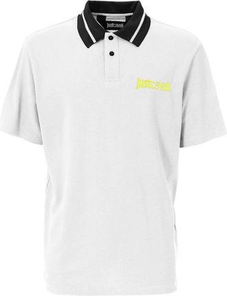 Just Cavalli Polo Shirt - Heren - Polos - Wit - S - Katoen - Tops