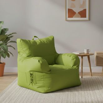 Talamo Italia Dmora Fauteuil Rembourr&eacute; Avec Accoudoirs, Couleur Verte, Dimensions 80 X 80 X 80 Cm