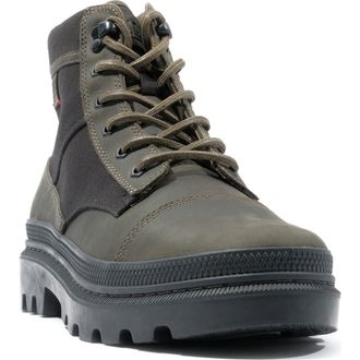 Palladium Pallatrooper Rough Boot in Black/Olive Night at Nordstrom Rack, Size 8.5