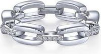 Lafonn Classic Alternating Link Simulated Diamond Ring in Silver/Clear at Nordstrom Rack, Size 7