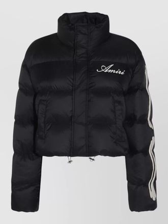 Amiri down jacket high collar drawstring hem