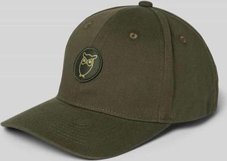 Knowledge Cotton Apparel Basecap mit Label-Detail in Oliv, Gr&ouml;&szlig;e L/XL