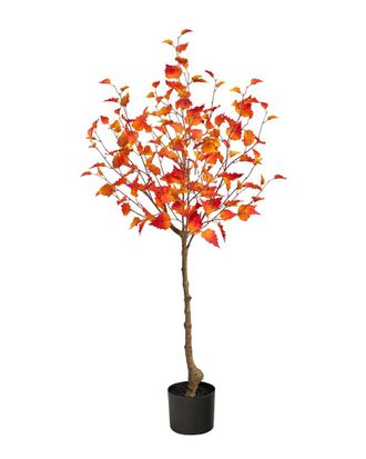 Nearly Natural Fall Birch Artificial Autumn Tree 4ft