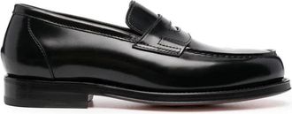 Santoni Schoenen, Heren, Zwart, 44 EU, Leer, Quentin Loafer in Gunter Stijl