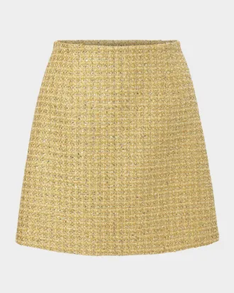 Carolina Herrera Metallic Tweed Mini Skirt