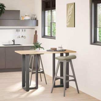 Berkfield Home Bar Table Legs T-Shaped&not;2 pcs Anthracite 50x35x(90-91) cm Steel in Dark Grey