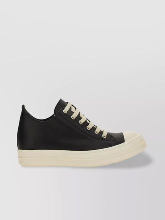Rick Owens low-top leather sneaker contrast sole
