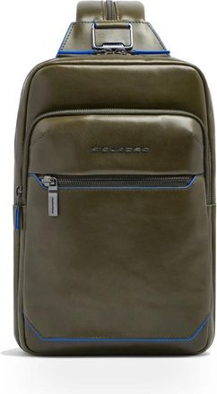 Piquadro Bolso Cruzado Convertible en Mochila de Piel - Bags - Hombre - Verde - ONE SIZE