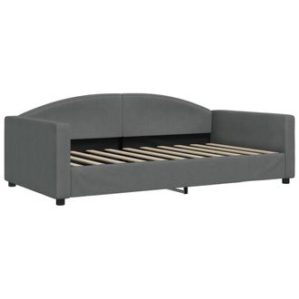 vidaXL Sof&aacute; Cama De Tela Gris Oscuro 100x190 Cm Vidaxl