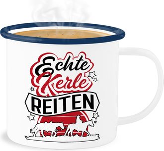 Emaille Becher Personalisiert - Mit Vereinslogo Oder Foto, 300 Ml Blechbecher In Weiß-Schwarz