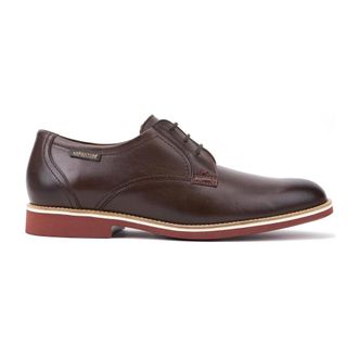 Mephisto Donkerbruine Leren Veterschoen - Heren - Veterschoenen - Bruin - 40 1/2 EU - Leer - Schoenen
