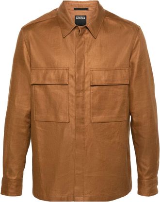 Ermenegildo Zegna Giacca-camicia a maniche lunghe - Marrone