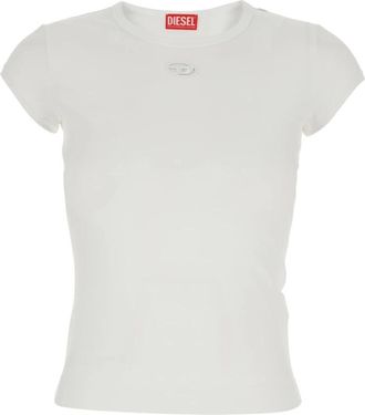 Diesel T-Angie T-shirt - Dames - T-shirts - Wit - M - Katoen - Tops