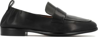 Kazar Zwarte instappers met elastiek bij de hiel - Dames - Loafers - Zwart - 40 EU - Leer - Schoenen