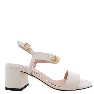 Bally Spell Heeled Leather Sandals, Brand Size 35 ( US Size 4.5 )