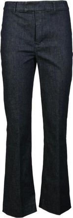 Max Mara Dames, Broeken, Blauw, Maat: XS Katoen