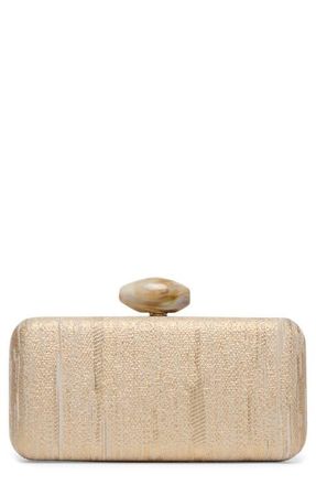 Dolce Vita Metallic Frame Clutch in Natural/gold at Nordstrom