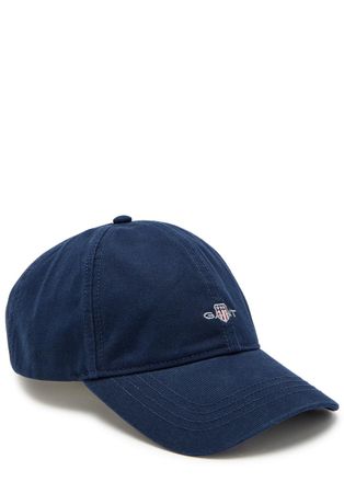 GANT Shield Logo-embroidered Cotton-twill cap - Navy - One Size