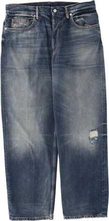 Nine In The Morning Distressed Faded Wash Cotton Denim Jeans
