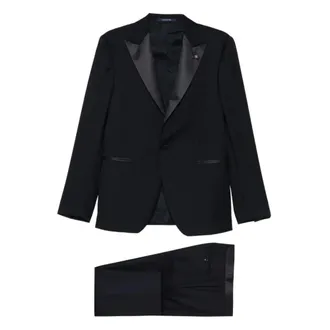 Tagliatore Heren, Pakken, Zwart, Maat: L Wol