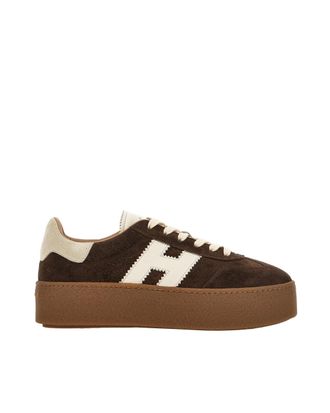 Hogan Brown Cool Suede Leather Sneakers