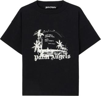 Palm Angels Graphic Print Ribbed T-shirt