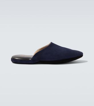 Charvet Leather-lined suede slippers