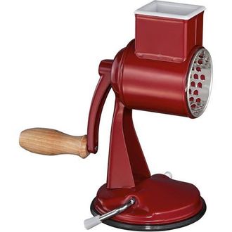 Zassenhaus Classic Drum Grater with Suction Base, 2 Grating Drums, Pestle, and Vegetable Cutter in Red at Nordstrom