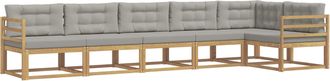 vidaXL Conjunto De Sof&aacute;s De Exterior 4 Uds. Blanco Y Gris Claro Vidaxl