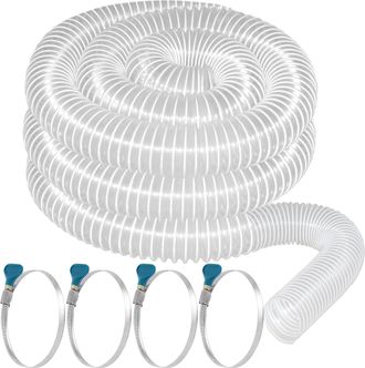OEM Manguera De Extracci&oacute;n De Polvo De Pvc Reforzado Con Espiral De Acero, 63,5 Mm &times; 6,1 M (transparente)