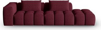 CXL by Christian Lacroix Sofá modular derecho 3 plazas de tejido estructural granate