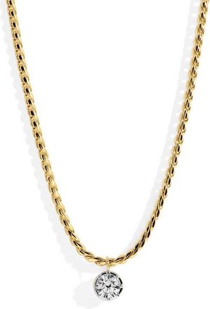 Lili Claspe Bruna Cubic Zirconia Pendant Necklace in Two Tone at Nordstrom