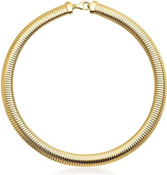 Ross-Simons Italian 12mm 14kt Yellow Gold-Plated Omega Necklace