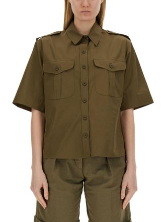 Aspesi Khaki Regular Solid Shirt