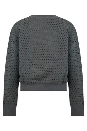 Pinko Womens Sweatshirt With Appliqu&eacute;s Crow Grey Cotton Sweatshirts Sweater