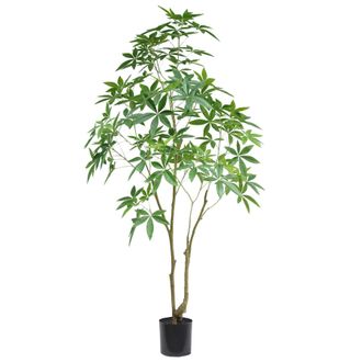Leaf Artificial Money Tree Pachira Realistic Faux Tree 210cm in Green
