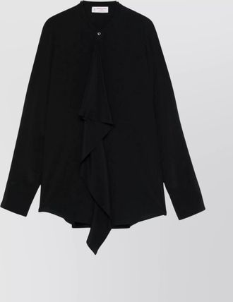 Alberto Biani long sleeve top ruffle detail