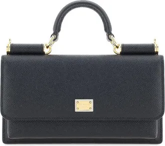 Dolce & Gabbana Black Calf Leather Bos Taurus Shoulder Womens Bag
