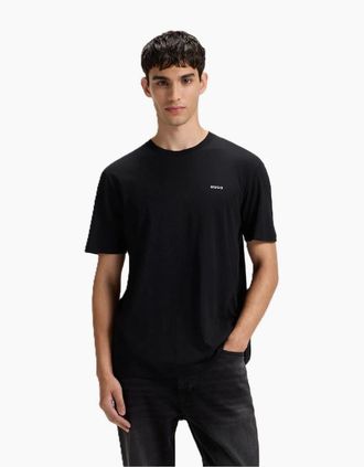 HUGO BOSS Mens Ribbed Collar Short Sleeve Polo Shirt - Black - Size: 34