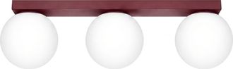 Sollux Lighting Plafone borgo&ntilde;a acero/vidrio alt. 14.5 cm