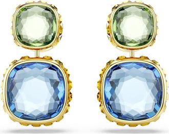 Swarovski Gouden Kristallen Oorbellen- Elegante Keuze - Dames - Oorbellen - Veelkleurig - ONE Size - Accessoires