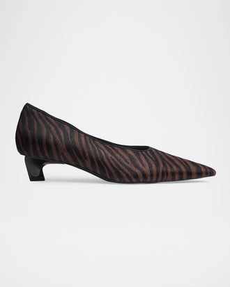 Rag & Bone 40mm Paloma Zebra Calf Hair Pumps