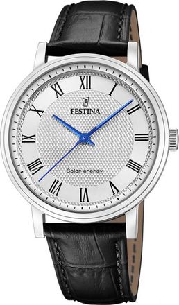 Festina F20660-3 Mens Solar Energy Watch - Silver - One Size