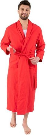 Leveret Mens Flannel Robe, 100% Cotton in Red at Nordstrom, Size Xxx-Large