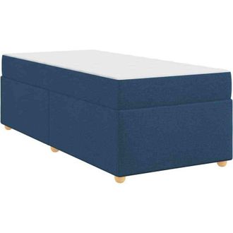 vidaXL Estructura De Cama Con Colch&oacute;n Azul 80 X 200 Cm Tela Vidaxl