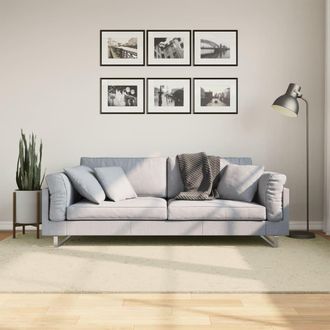 vidaXL Vidaxl - Alfombra De Pelo Corto Suave Lavable Huarte Crema 160x230 Cm