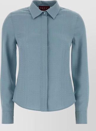 Gucci silk shirt long sleeves collared cuffs
