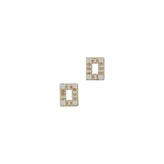 Roger Vivier Tres Vivier Strass Micro Oorbellen - Dames - Oorbellen - Geel - ONE Size - Accessoires